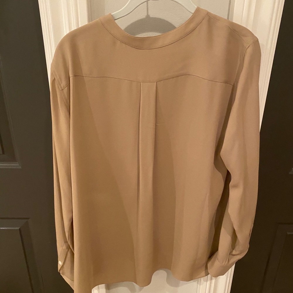 Theory never worn before tan button down blouse - Picture 3 of 3